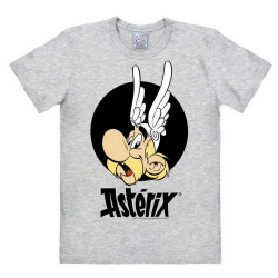 Logoshirt® (Heather T-shirt 100% Asterix Portrait Gray) cotton