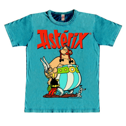 (Black) T-shirt Asterix Logoshirt® 100% cotton Sketch