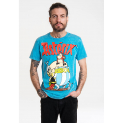 T-shirt 100% cotton Logoshirt® Asterix Obélix (Blue) and
