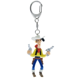 Porte-clés figurine  Plastoy Lucky Luke avec deux pistolets 63201 (2015)