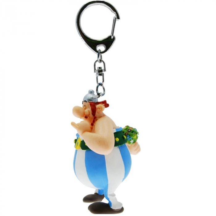 Keychain figure Plastoy Astérix Obélix in Love holding flowers 60429 (2016)