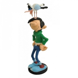 Collection Figurine Plastoy: Gaston Lagaffe happy with his seagull (00312)