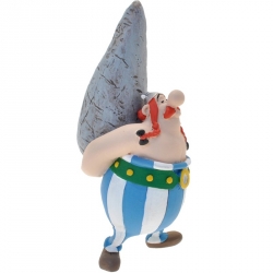 Collectible figure Plastoy Astérix Obélix holding a menhir 60527 (2016)