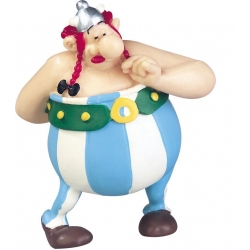 Figurine de collection Plastoy Astérix Obélix amoureux avec fleurs 60546 (2016)