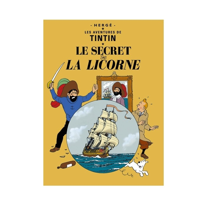 Poster Moulinsart Album de Tintin: Le secret de la Licorne 22100 (70x50cm)