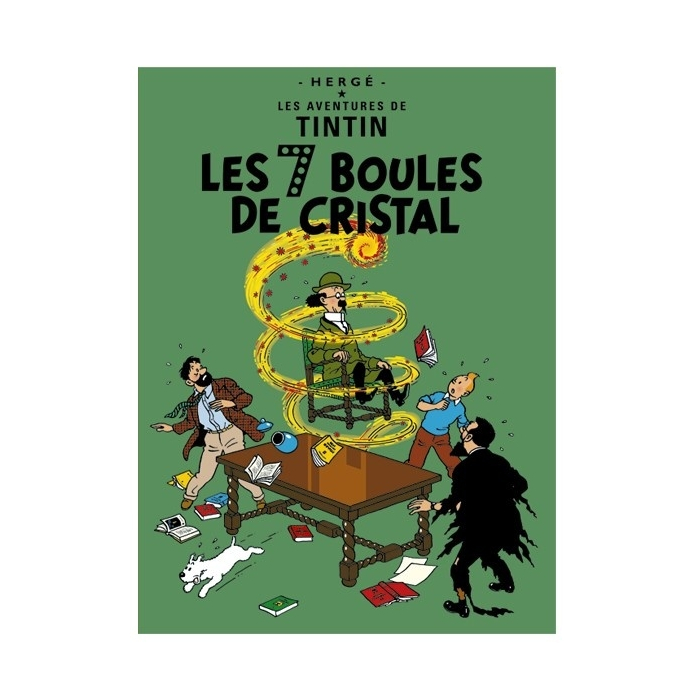 Carte postale album de Tintin: Les 7 boules de cristal 30081 (15x10cm)