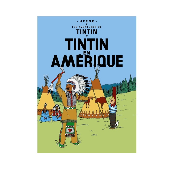 Postcard Tintin Album: Tintin in America 30071 (15x10cm)