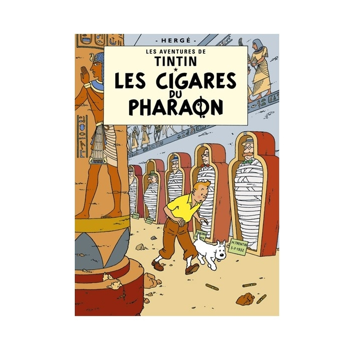 Carte postale album de Tintin: Les cigares du pharaon 30072 (15x10cm)