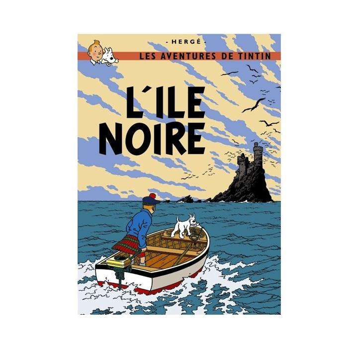 Carte postale album de Tintin: L'île noire 30075 (15x10cm)