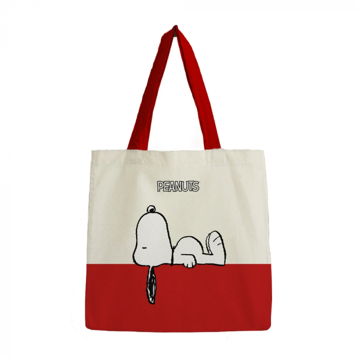 Cotton canvas bag Premium Paper Peanuts Snoopy having a nap (25x25cm)