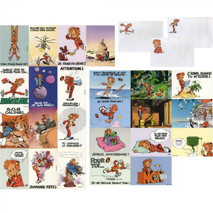 Set 24 Postcards Tome & Janry (Spirou and Fantasio)