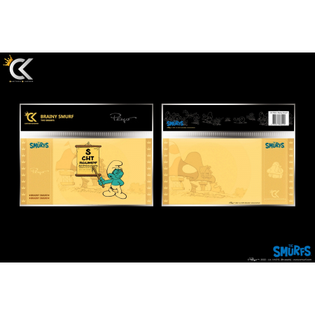 Figurine Schtroumpfs Golden Ticket - Gargamel Et Azraël - Collection Cartoon Kingdom