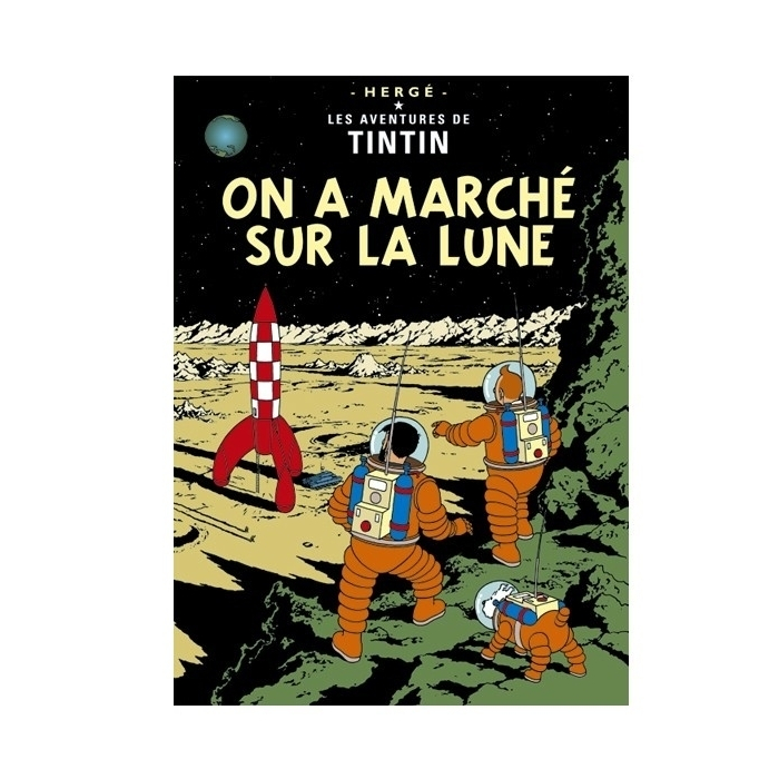 Postcard Tintin Album: Explorers on the Moon 30085 (15x10cm)