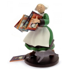 Figurine de collection Plastoy: Bécassine tenant une pile d'albums 00414 (2016)
