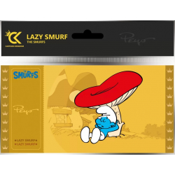 Sticker Les Schtroumpfs - Schtroumpf Paresseux - 10x10 Cm Blanc Mat - Déco Autocollante Vinyle Longue Durée