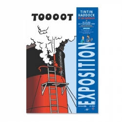 Cartel de la expo Saint Nazaire Tintin, Haddock et les bateaux 24072 (40x60cm)