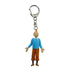 Porte-clés figurine Tintin en pull bleu 5,5cm Moulinsart 42498 (2012)