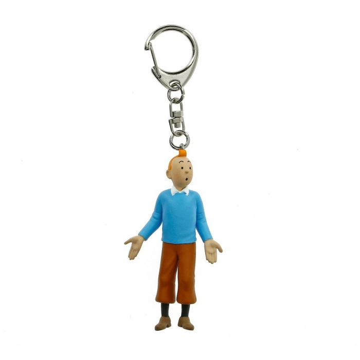 Keyring chain figurine Tintin wearing blue sweater 5,5cm Moulinsart 42498 (2012)