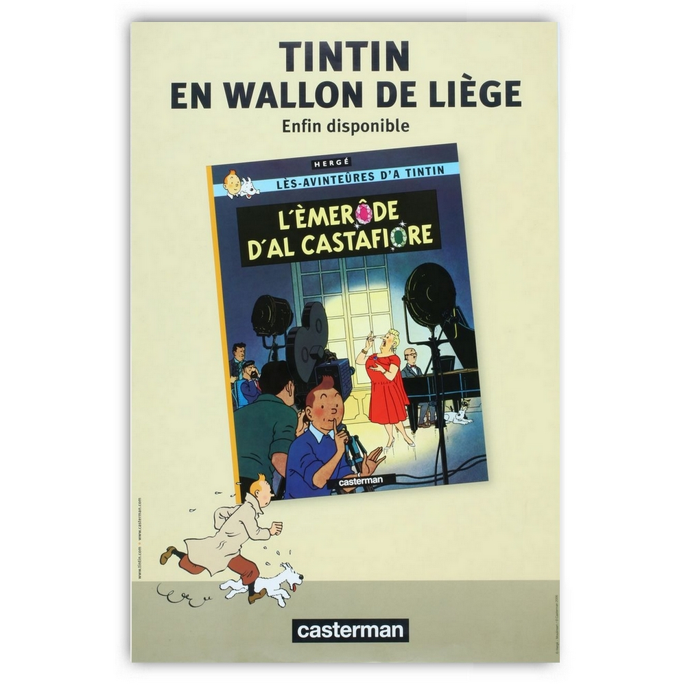 Affiche Publique Casterman Tintin en Wallon de Liège 2006 (40x60cm) - Photo 1 sur 1
