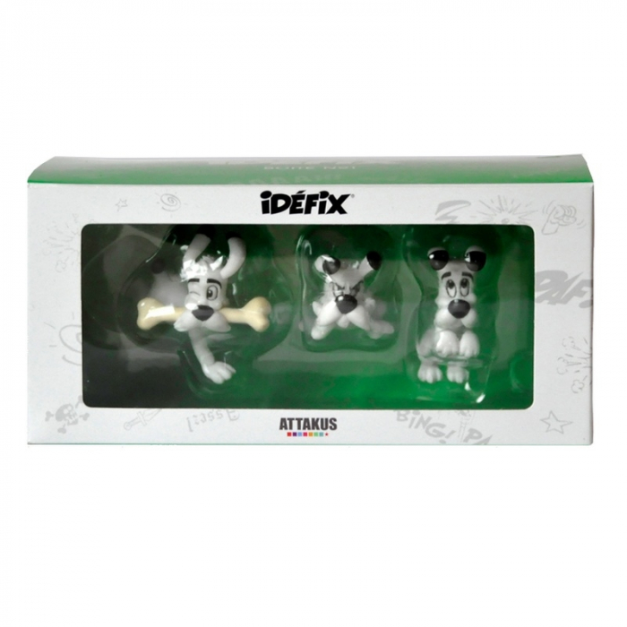 Set de 3 figuras de colección Astérix Attakus Ideafix IDBOX01 (2016)