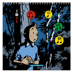 Calendrier Mural Tintin 2026 - 30x30 Cm, Quadrilingue, Idéal Pour Les Fans !