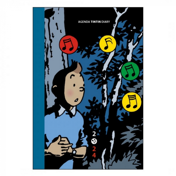 Agenda de poche 2024 Tintin et la musique 10x15cm (24467)