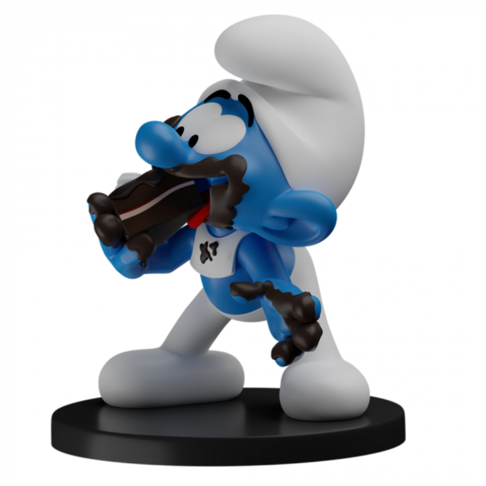 Grouchy smurf with speech bubbles- Resin figurine - Plastoy - 20cm