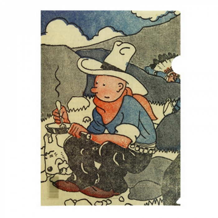 Pochette plastique A4 Tintin Le Petit Vingtième Tintin en Amérique (15173)