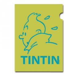 A4 Plastic Folder The Adventures of Tintin Snowy Green Perfil (15162)
