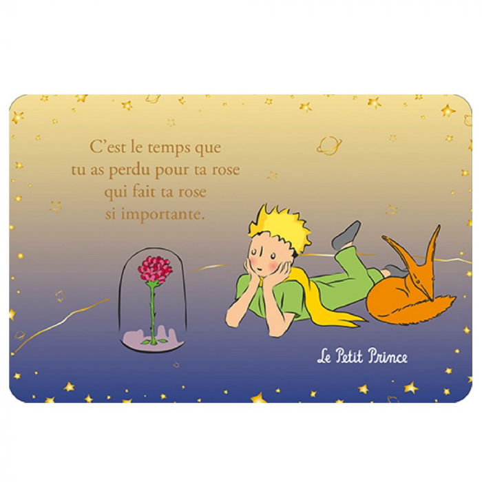 Kiub Postcard The Little Prince Rose And Eiffel Tower 15x10cm Kiub Postcard The Little Prince Rose And Eiffel Tower 15x10cm