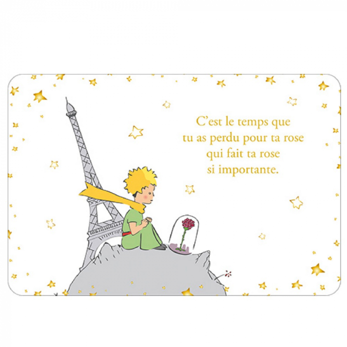Carte Postale Le Petit Prince Sur Un Bateau – 10x15 Cm, Marque KIUB, Illustration Poétique