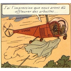 Figurine de collection Tintin L'hélicoptère rouge bordure F-VRDC 29556 (2015)