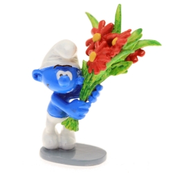 Collectible Figure Pixi The Smurf with a bunch of flowers 6419 (2016)