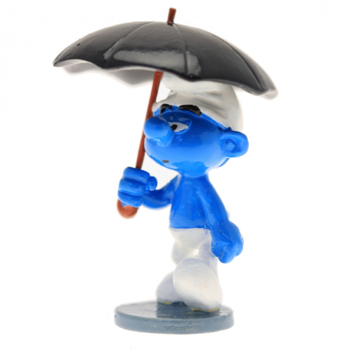 Figurine de collection Pixi Le schtroumpf avec le parapluie 6421 (2016)