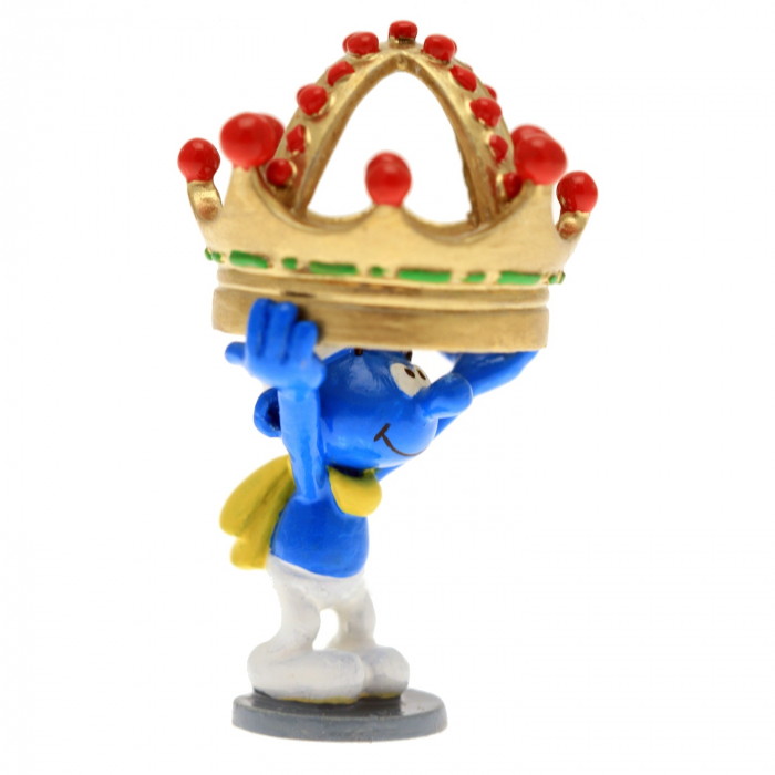 Figura de colección Pixi El Pitufo sosteniendo una corona 6422 (2016)