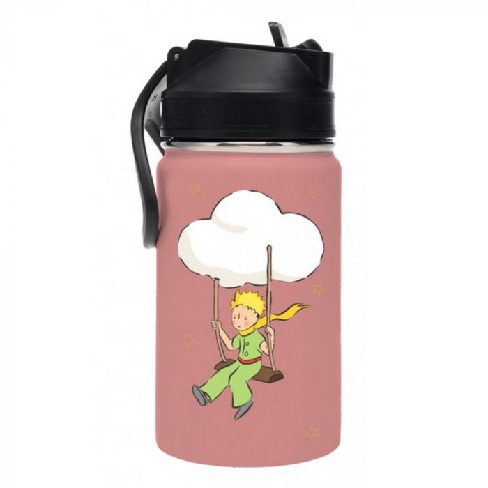 Gourde Isotherme Enfant 350 Ml J.Børn - Acier Inox, Motifs Peints Main, Paille Intégrée, étanche