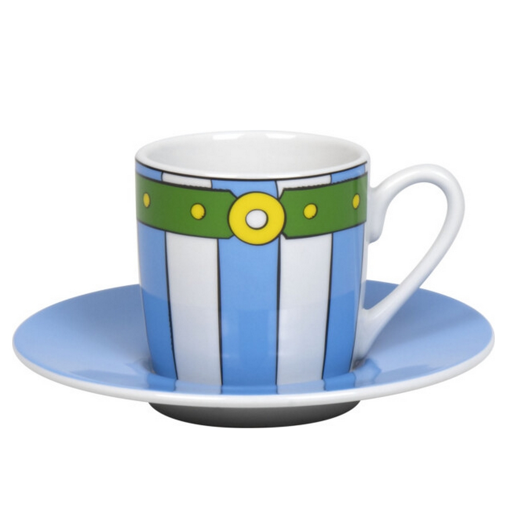 Tasse à café expresso et soucoupe Könitz Astérix (Pantalon d'Obélix)