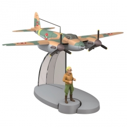Figurine de collection Tintin L'avion de guerre Khemed Coke en stock 29530 2014