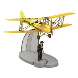Figurine de collection Tintin L'avion biplan jaune L'Île Noire Nº11 29531 (2015)
