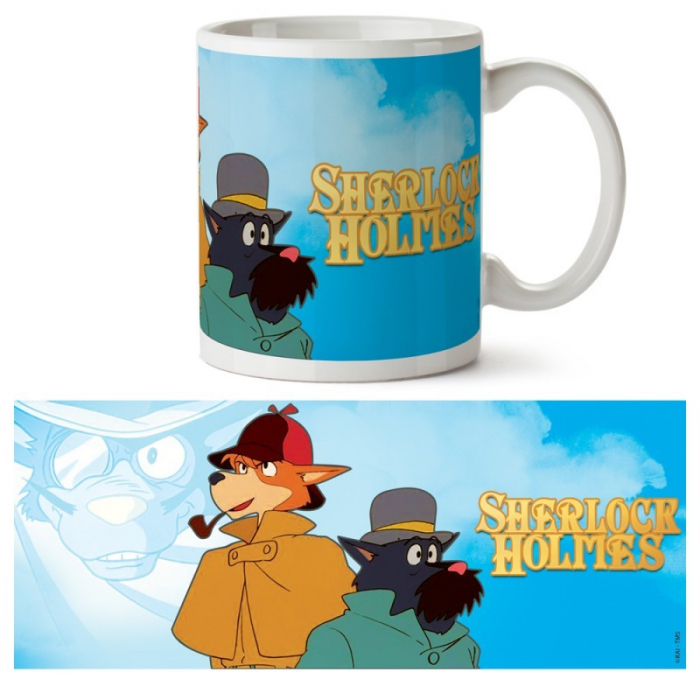 Mug Céramique Sherlock Holmes Semic - Illustration Holmes Et Watson, Fabriqué En France