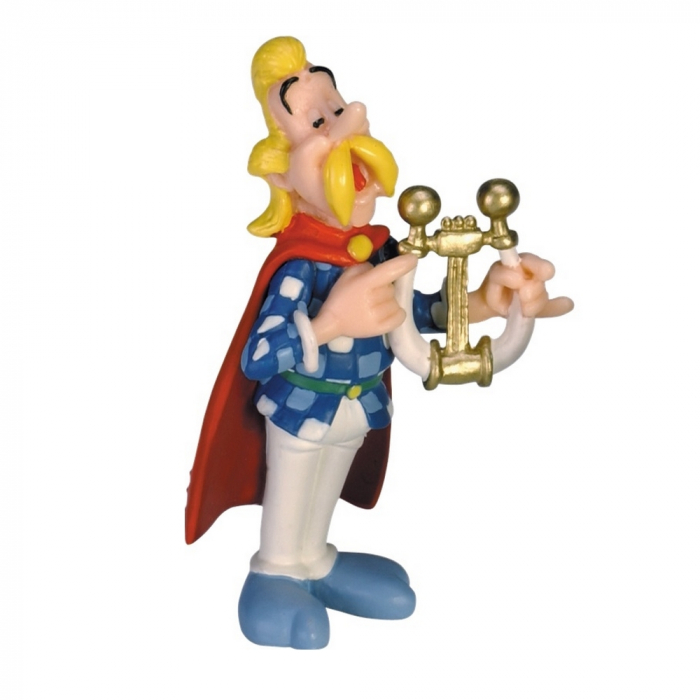 Collectible figure Plastoy Astérix Cacofonix playing lyre 60548 (2015)