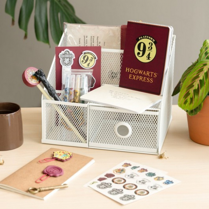 Coffret Papeterie Harry Potter - Stylos Baguette, Papier à Lettre, Sceau Cire