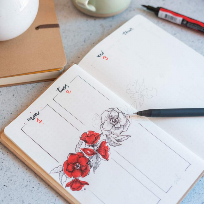 Carnet Le Petit Prince A5 - Couverture Rigide, 180 Pages Blanches, Idéal Bullet Journal
