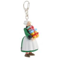 Keychain figure Plastoy Bécassine with a pile of gifts 61073 (2014)