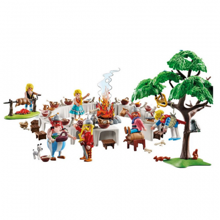 Figurine Astérix - Obélix, Série Test, Scène Du Banquet Du Village - Édition Hachette, Neuf
