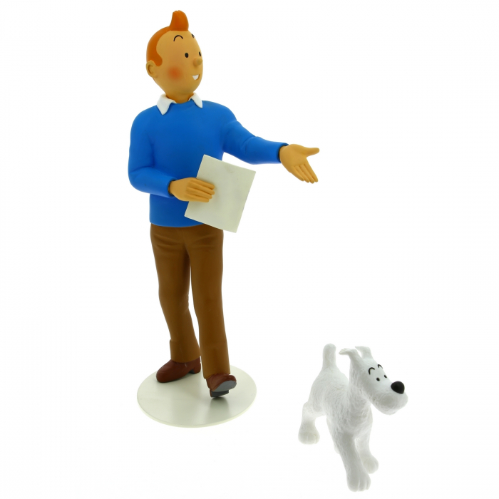 Figurine Tintin en Route Résine 19 cm 42217