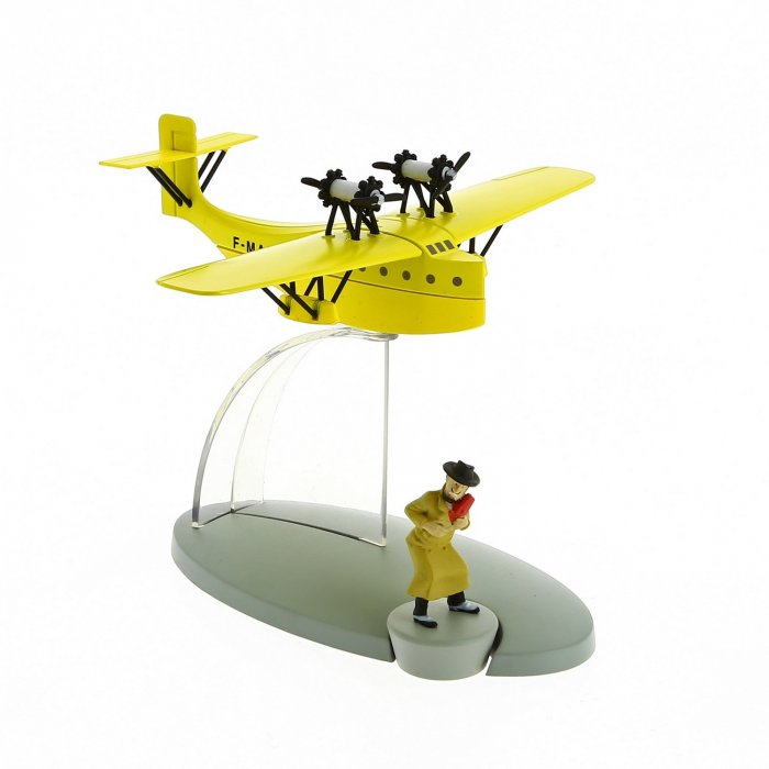 Tintin Figure collection Yellow Postal mail Seaplane Nº45 29565 (2016)