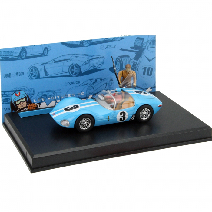 Voiture Miniature Michel Vaillant Le Mans Sport E - Échelle 1/43, Métal, Avec Boîte Vitrine (Collection Altaya)