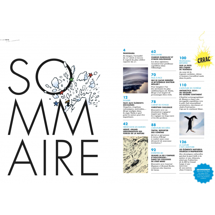 Magazine GEO Tintin face aux éléments + Botus et mouche cousue Nº22 (2024)