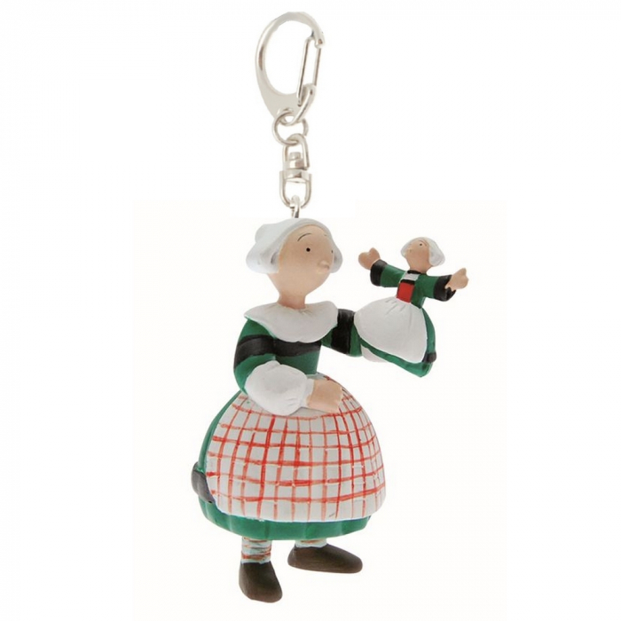 Porte-clés figurine Plastoy Bécassine avec sa marionnette poupée 61070 (2014)